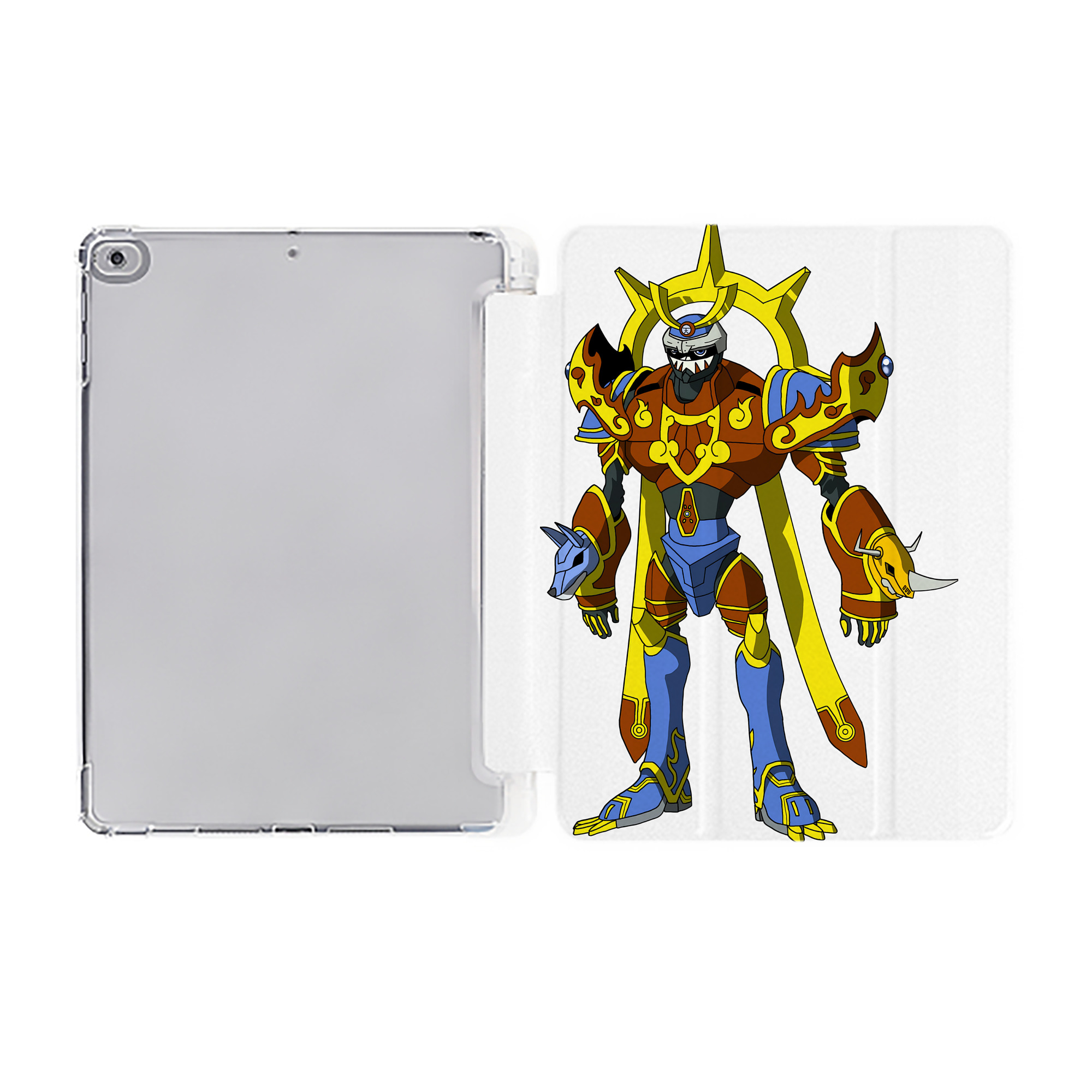 （画像用） Digimon デジタルモンスター/デジモン IPad ケース ペン収納付き 三つ折りスタンド PUレザー×シリコン 対応機種9.5/10.5/10.9インチ
